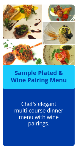 Sample plated and wine pairing menu